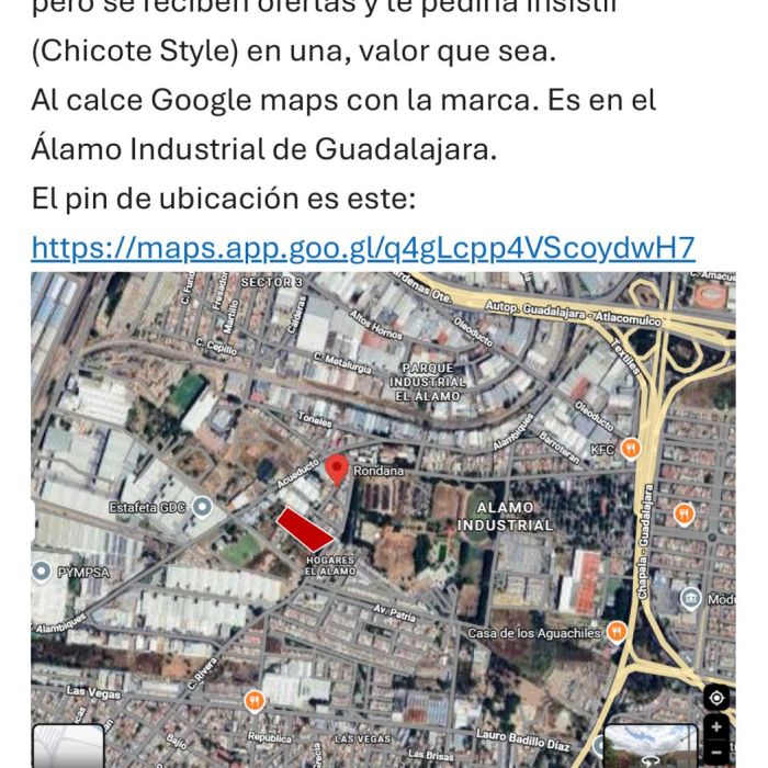 Venta de Terreno en El Alamo, Guadalajara